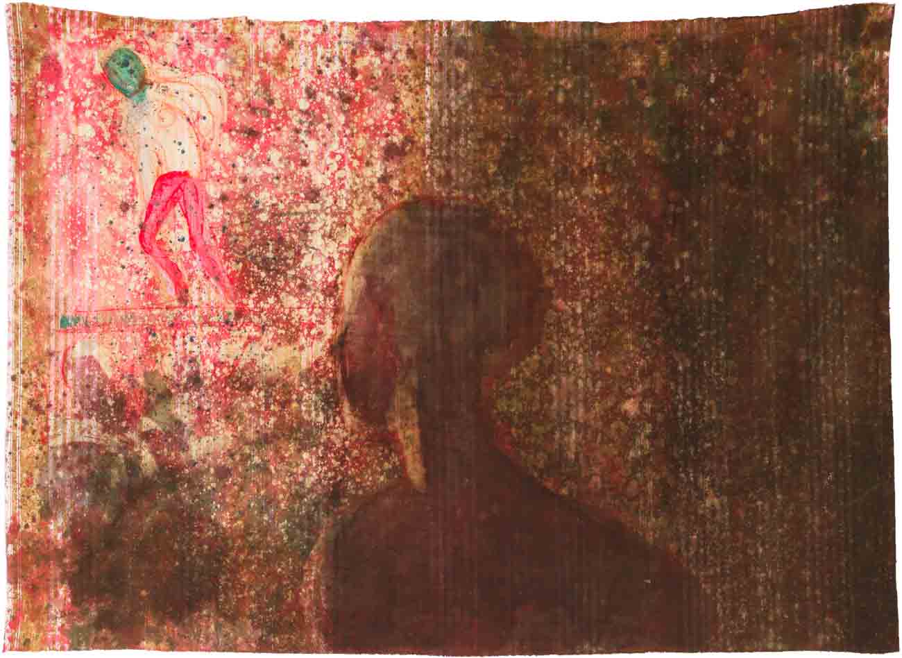 Chiara Lera - Diana, 67 x 94 cm, tecnica mista su tela di materasso, 2012