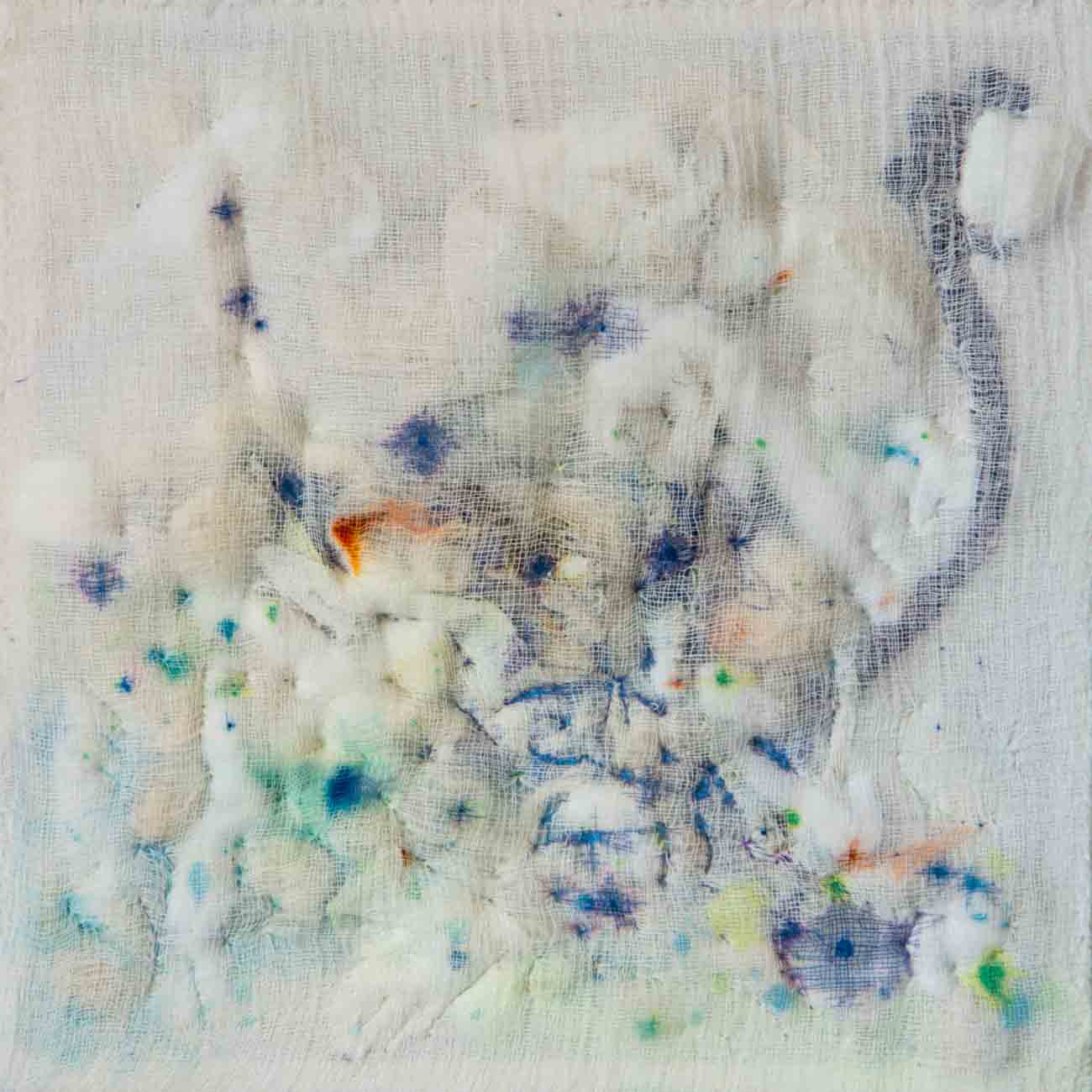 Chiara Lera - Kosmos, 30x30 cm, tecnica mista su tela, 2015