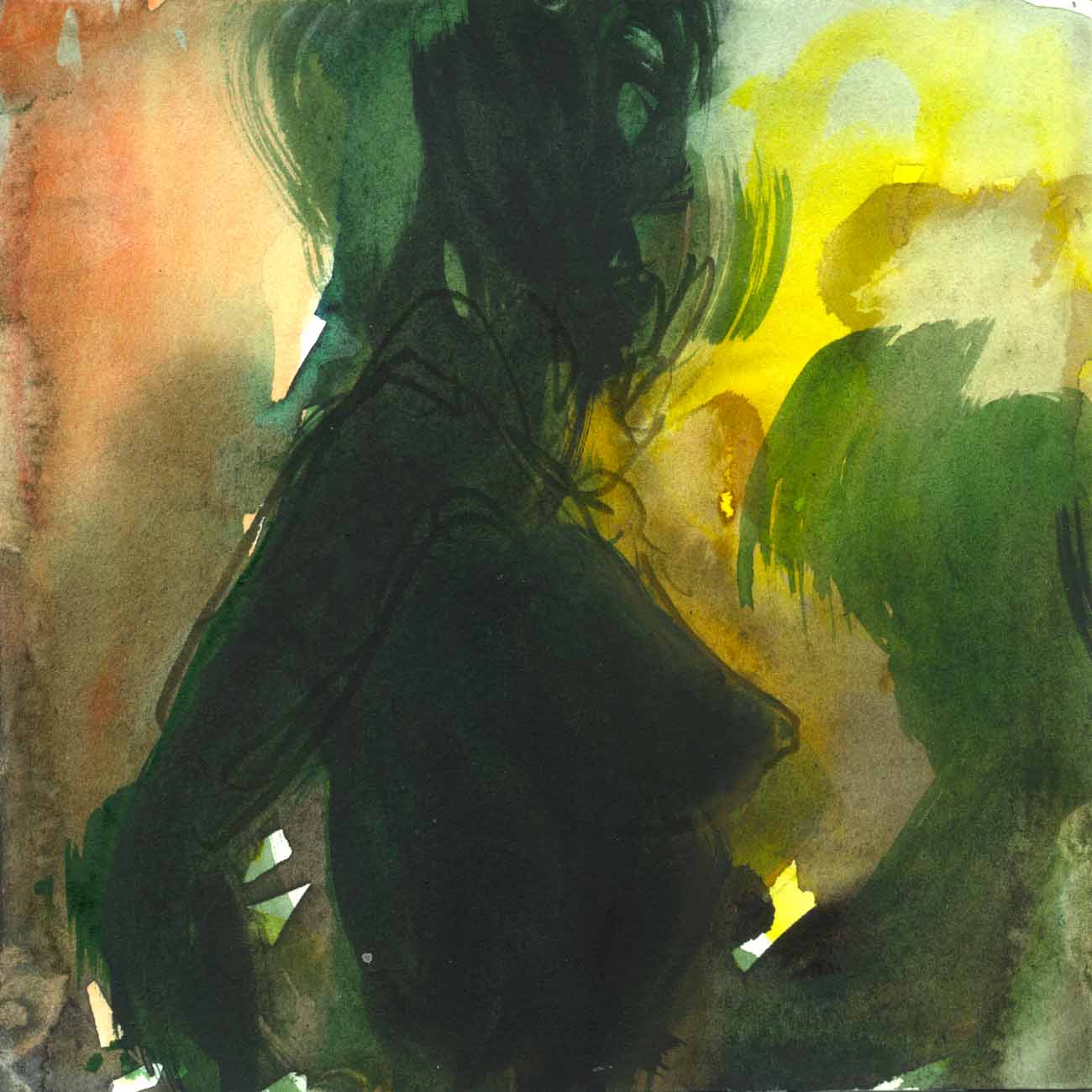 Chiara Lera - Senza titolo, 14x14 cm, acquarello su carta, 2016