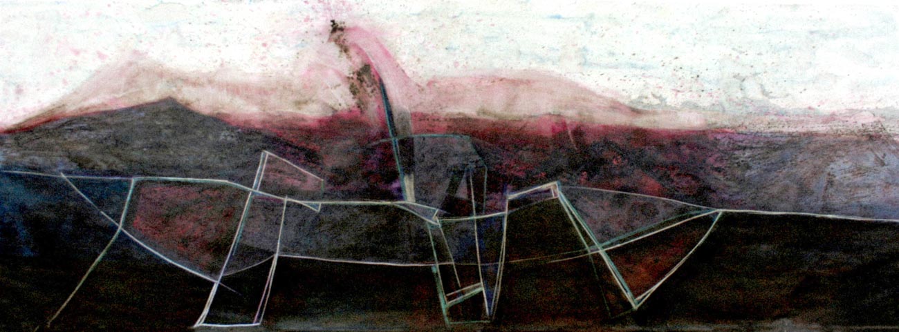 Fabio Sciortino - Landscape 10 - 2009 - cm 150x600 - tecnica mista su carta