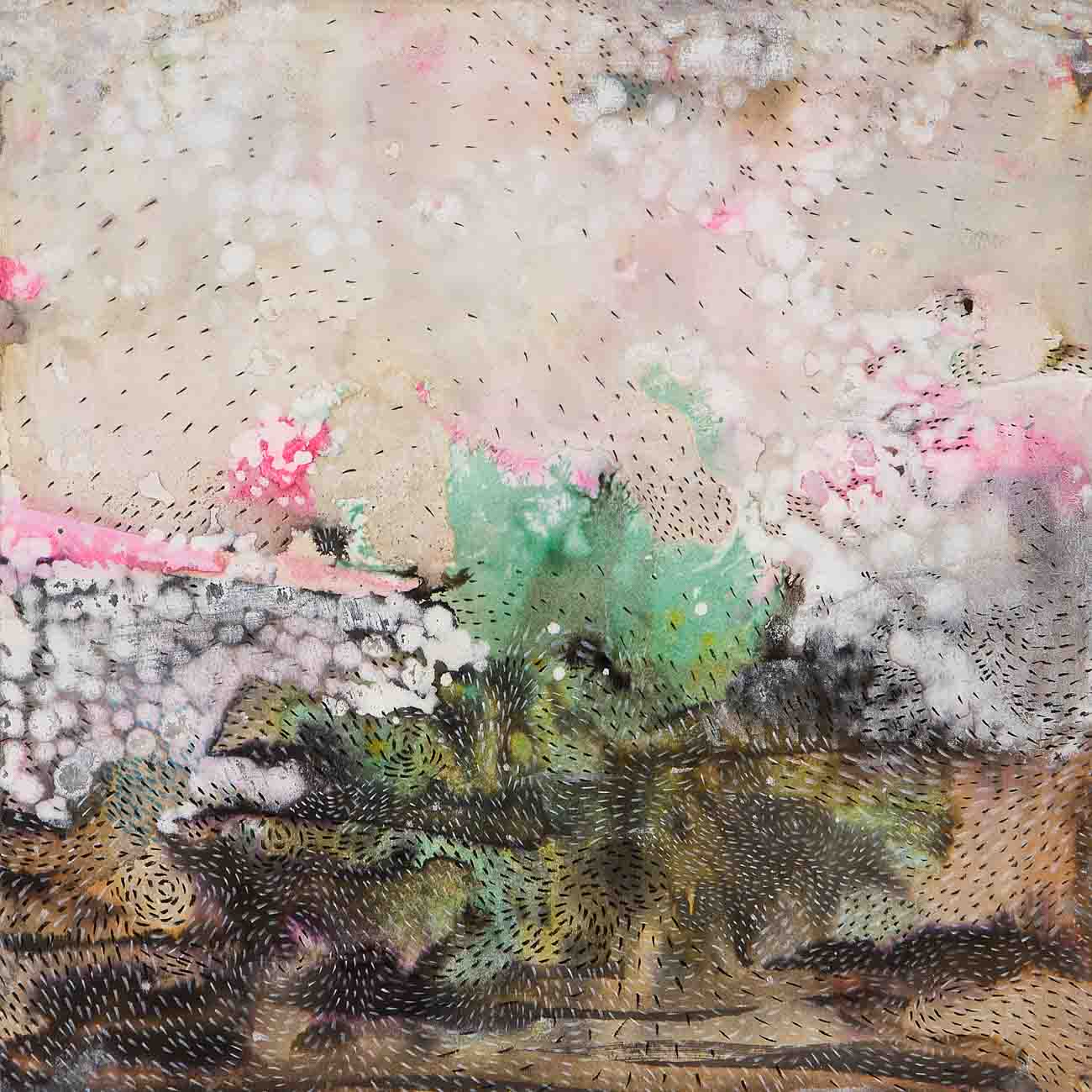 Fabio Sciortino - Landscape - inchiostri e varechina su carta intavolata - cm 30X30 - 2012
