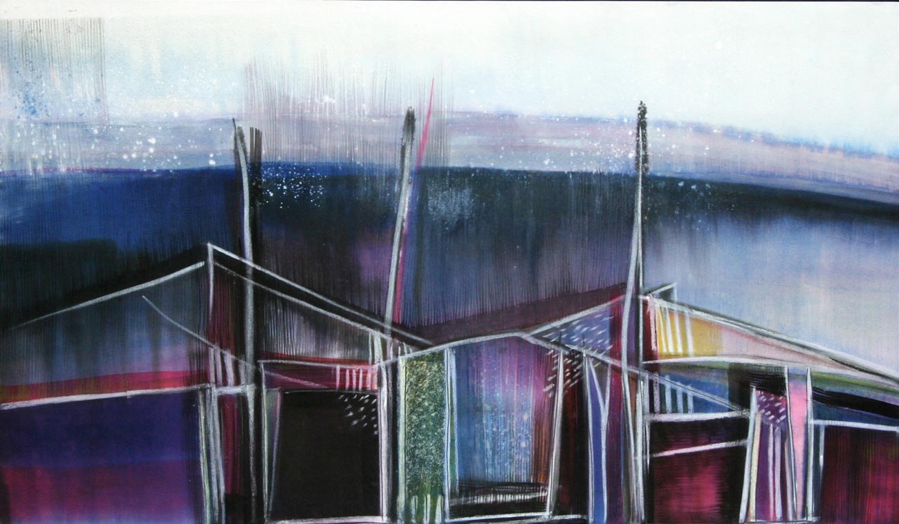 Fabio Sciortino - Landscape 5 - 2008 - cm 30x50 - tecnica mista su carta
